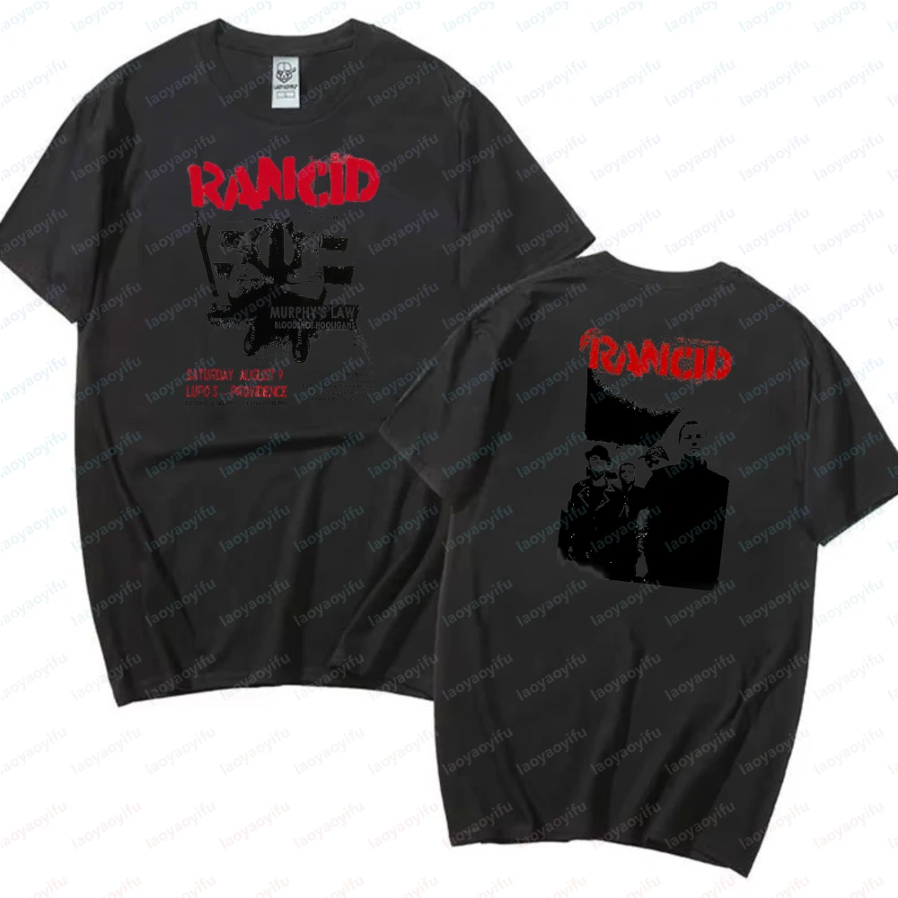 Фото Футболка унисекс Rancid с двусторонним принтом в стиле панк, с изображением плаката тура, повседневная, в стиле рок, крутая, модная, уличная одежда для женщин №3