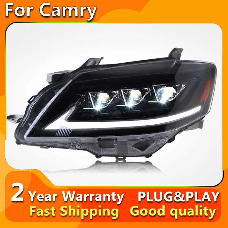 

Передняя фара для Toyota Camry G6 Lexus RX Style 2008-2014 светодиодный DRL, фары головного света, сигнал поворота, глаза ангела, проекционный объектив