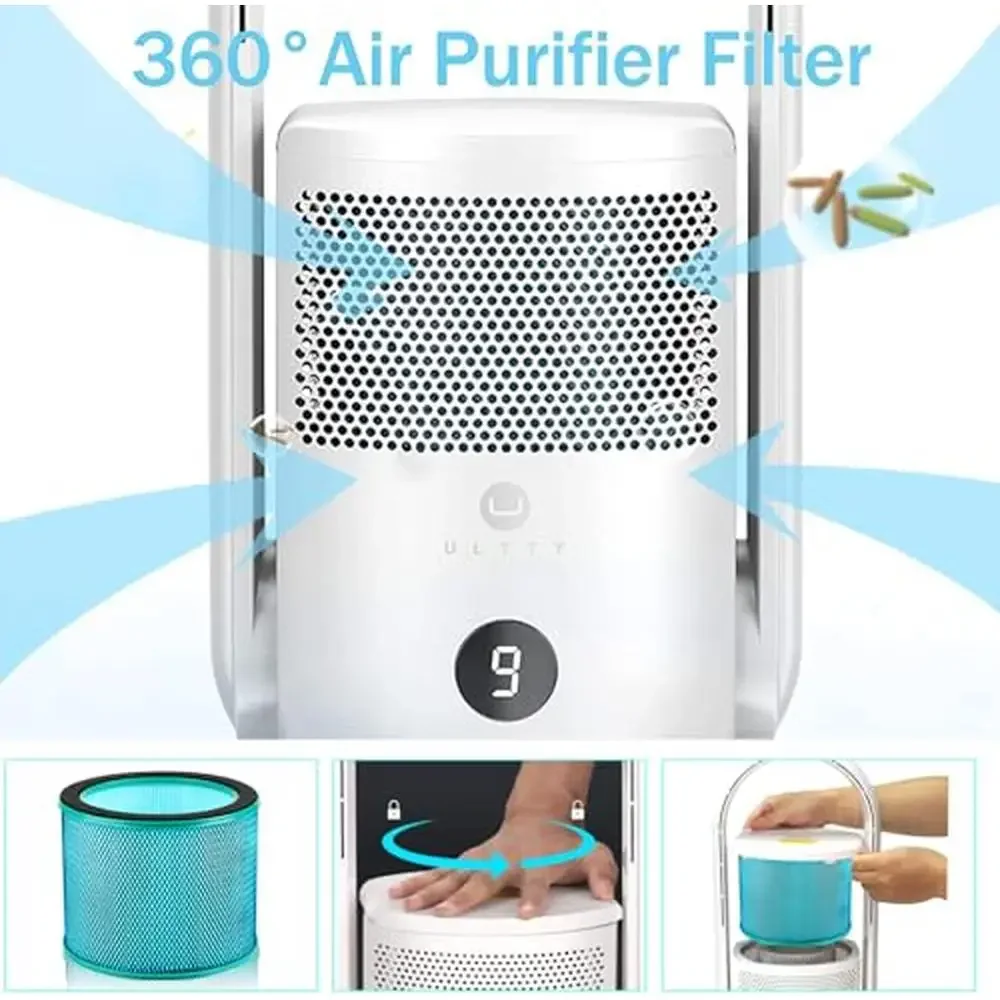 Беслопастной очиститель воздуха башенный вентилятор с HEPA-фильтром