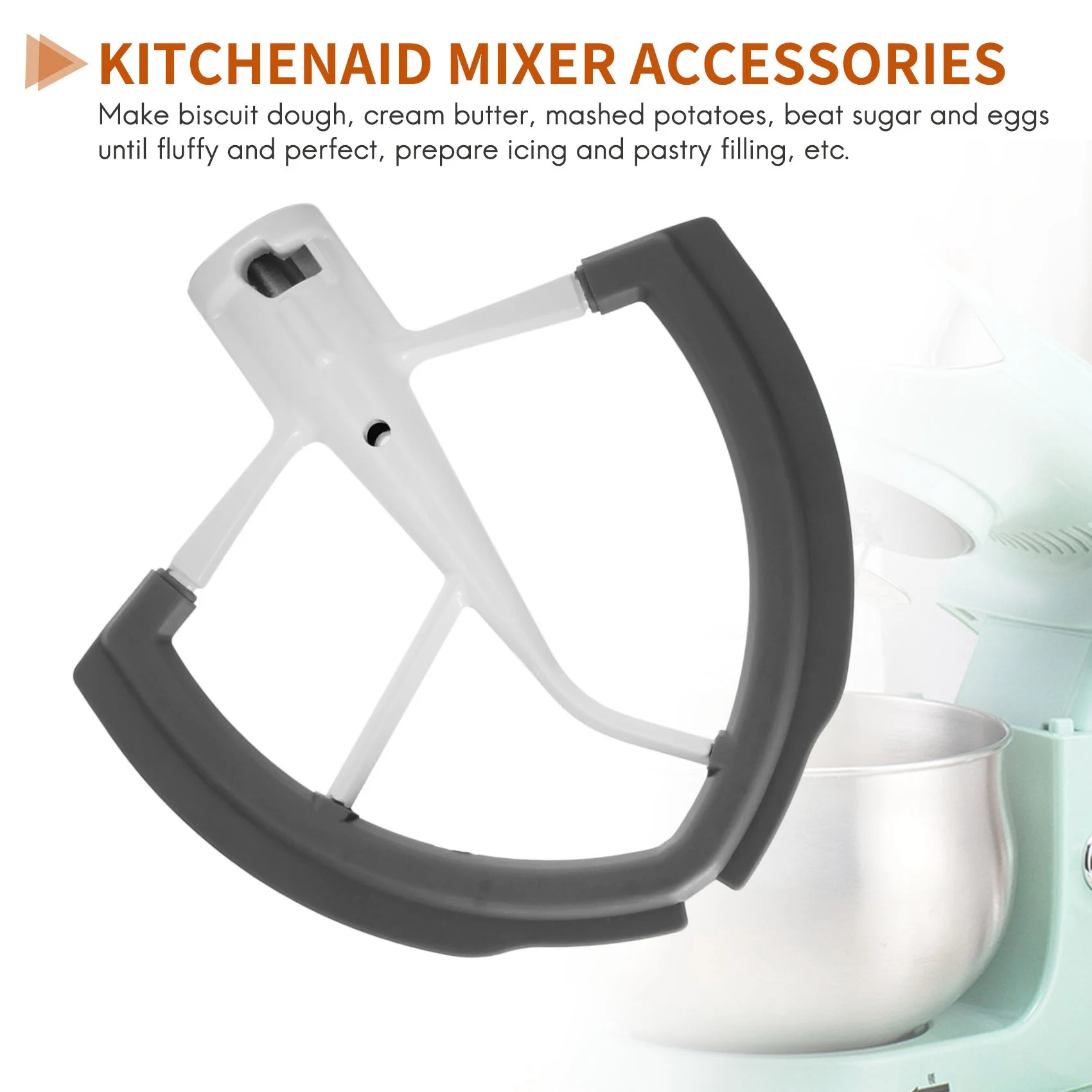 Убиватель с гибкими краями для миксера KitchenAid подъемной чашей — 6-литровое