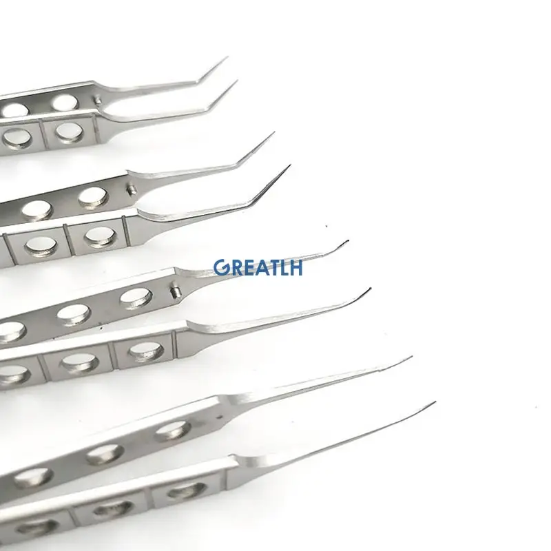 

Микропинцеты, платформы, пинцеты, угловой изогнутый прямой офтальмологический хирургический инструмент