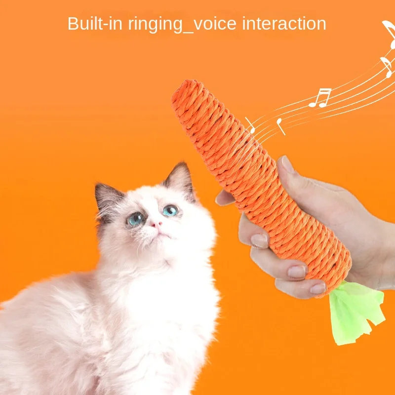 

Pet Cat Toy Chew Toy Cute Pet Supplies Paper Rope Carrot Toys for Dog