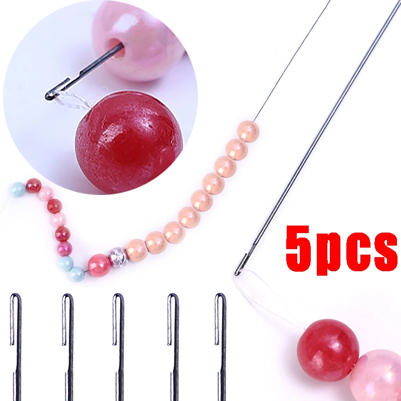 

DIY Beading Needles Pins Needle Barb Bracelet Necklace Jewelry Making Tools Stainless Steel Handmade Beaded Needle Threading Pin