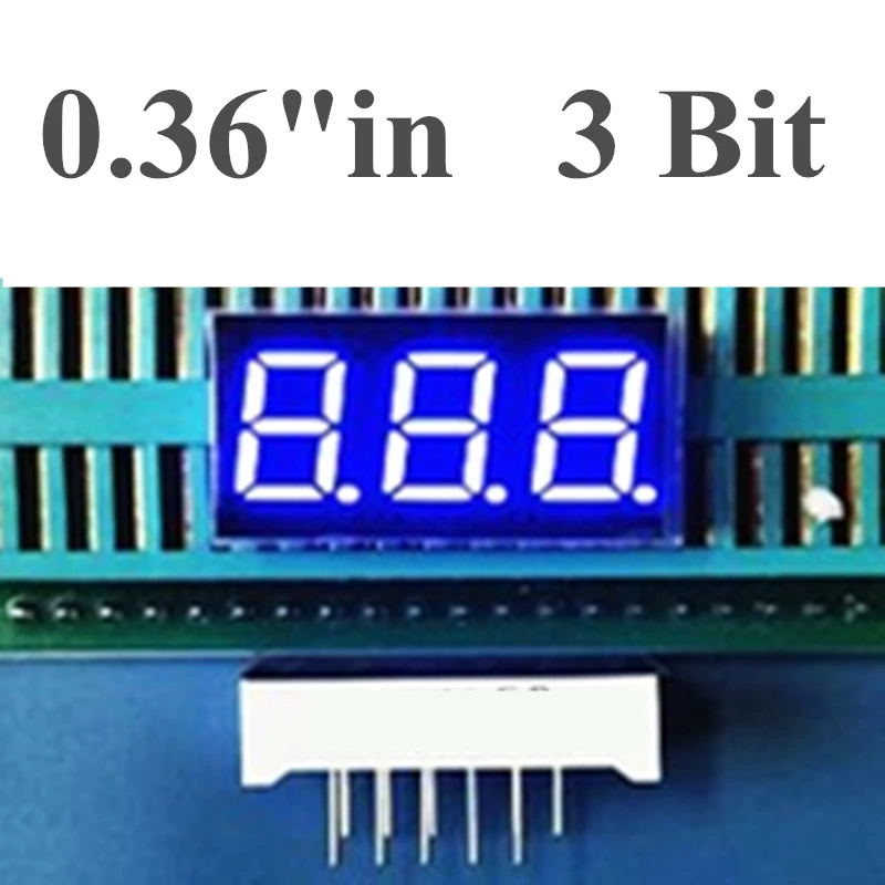 

20PCS 3 Bit digital Tube 0.36" 0.36in. Blue LED Display 7 segmentos LED Digital tube 7 segment common Cathode anode