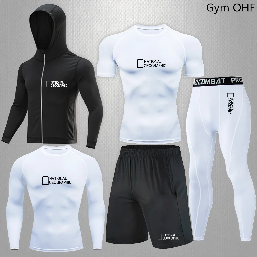 Мужской спортивный костюм спортивная футболка тренировочный топ для фитнеса и