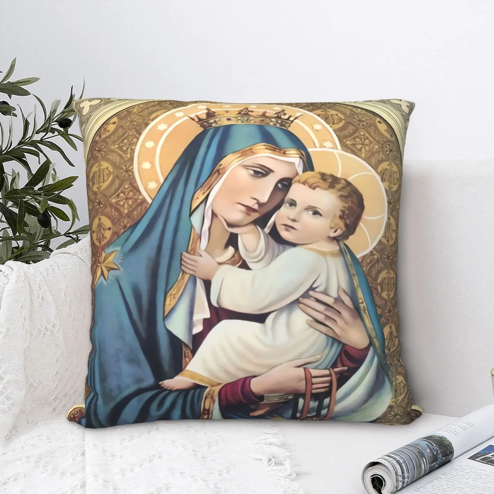 

Наволочки Our Lady Of Mt Carmel для подушки, Наволочки, декоративные подушки, декоративные подушки для гостиной, персонализированные «сделай сам» бо...