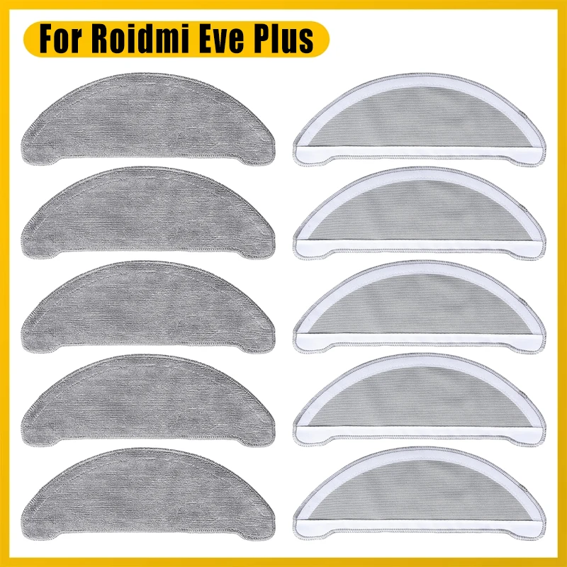 

Washable Mop Cleaning Cloth Rag Replacment for Xiaomi Roidmi Eve Plus Mop Accessories Robot Vacuum Cleaner Moping Spare Parts