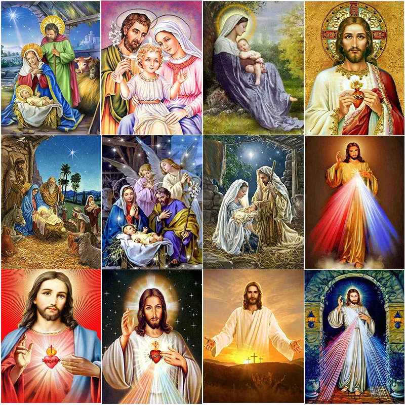 5D DIY Diamond Painting Religion Icon Embroidery Mosaic Classic Style Round Rhinestone cross stitch kit Home Decor Art |