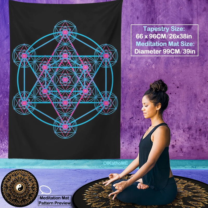 

Rainbow Dragonfly Chakra Tapestry Vertical Wall Hanging Reiki Yoga Meditation Room Decor Metatron Tarot Tablecloth Altar Cloth
