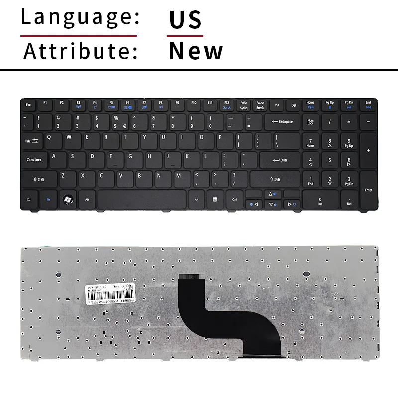 Фото Русская клавиатура для Acer V5WC1 Q5WPH Q5WT6 P253 P453 P253-E P253-M P253-MG P453-M P453-MG RU Черная PK130PI1B04 MP-09G33SU-6981W №3