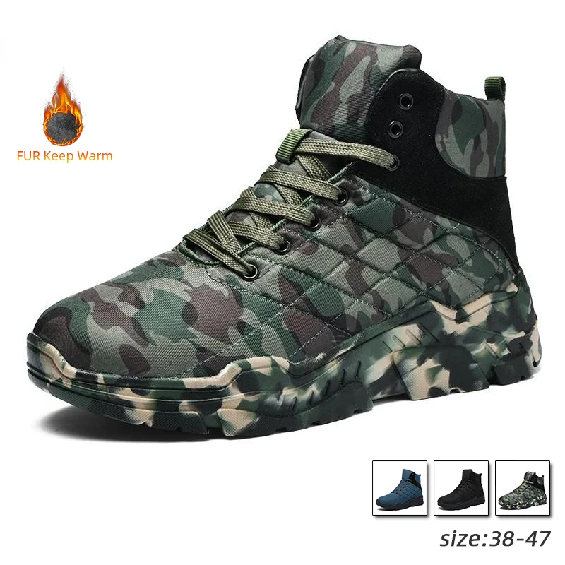 

2022 New Winter Men Snow Boots Waterproof Women Sneakers Super Warm Men's Boots Outdoor Male Hiking Boot Sport Shoes Woman 38-47