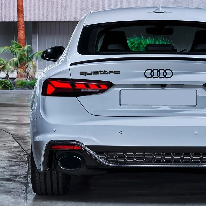 3D ABS Quattro Эмблема для кузова автомобиля наклейки заднего багажника Audi A1 A3 A4 A5 A6 A7 A8