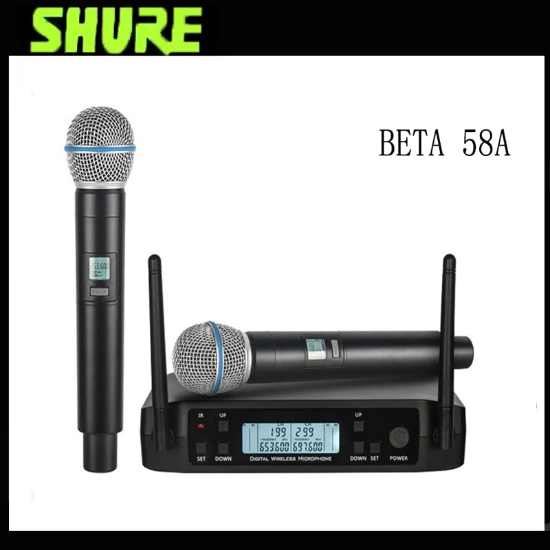 

Shure Glxd4 Beta 58a Wireless Microphone UHF Dynamic Handheld Professional Radio Stage Speech broadcast hand microphone