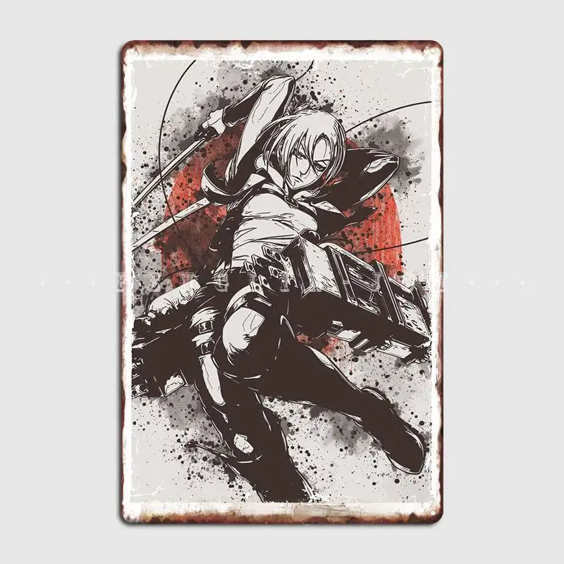

Attack On Titan Annie Metal Sign Pub Club Bar Plaques Vintage Tin Sign Poster