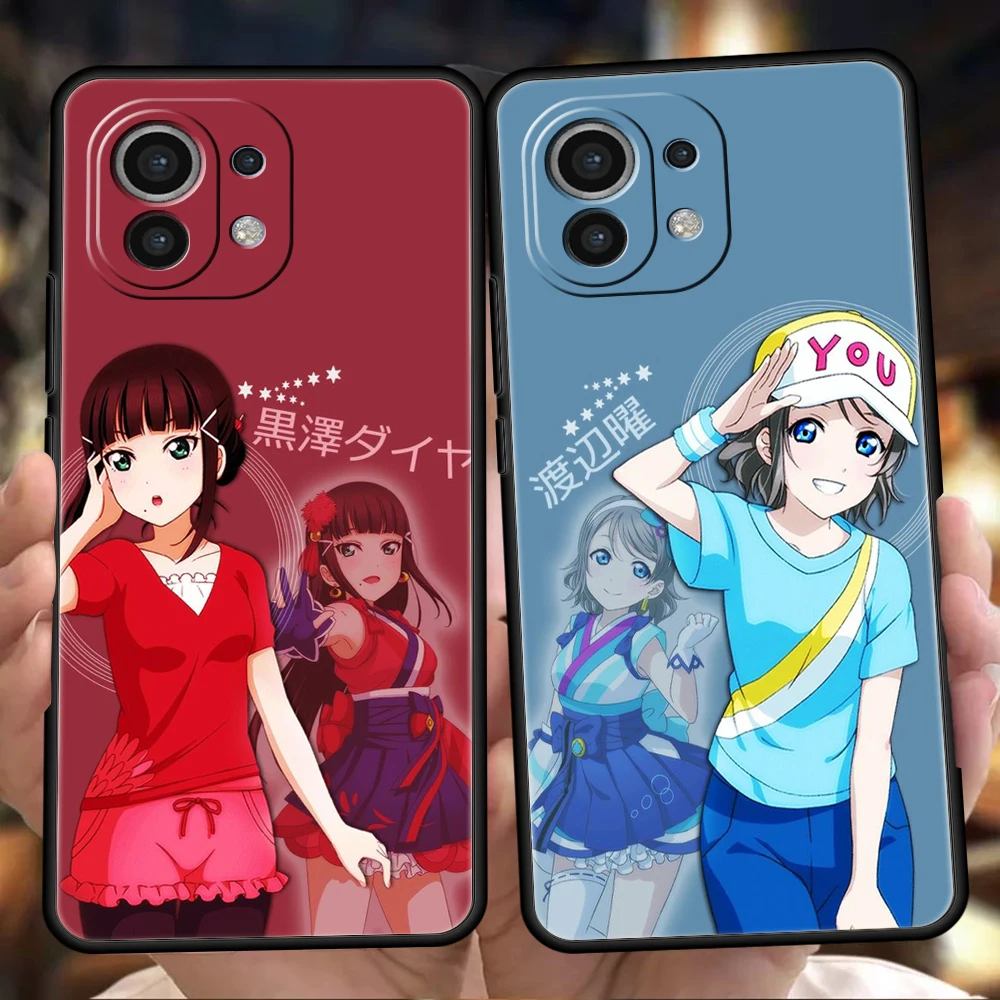 

BANDAI Love Live! You Watanabe Anime Phone Case For Xiaomi Mi X3 X4 NFC F3 M3 M4 GT Note 9T 10T 10 11 Ultra 11T 12 Pro Lite 5G