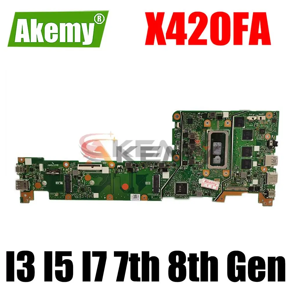

Оригинальная планшетофон X420FA, 14 X420F X420 X420FA, материнская плата для ноутбука I3, I5, I7, процессор 7-го поколения 8-го поколения, 4 ГБ, 8 ГБ ОЗУ
