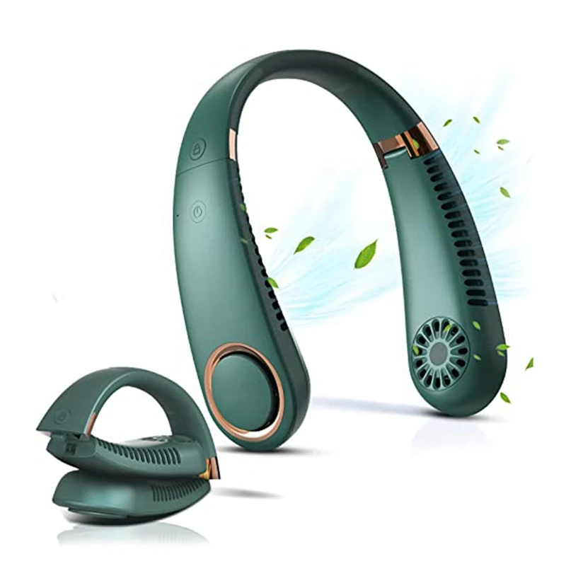 

Portable Neck Fan, Foldable Hands Free Bladeless Neck Fan, USB Rechargeable Personal Fan, Wearable Cooling Fan
