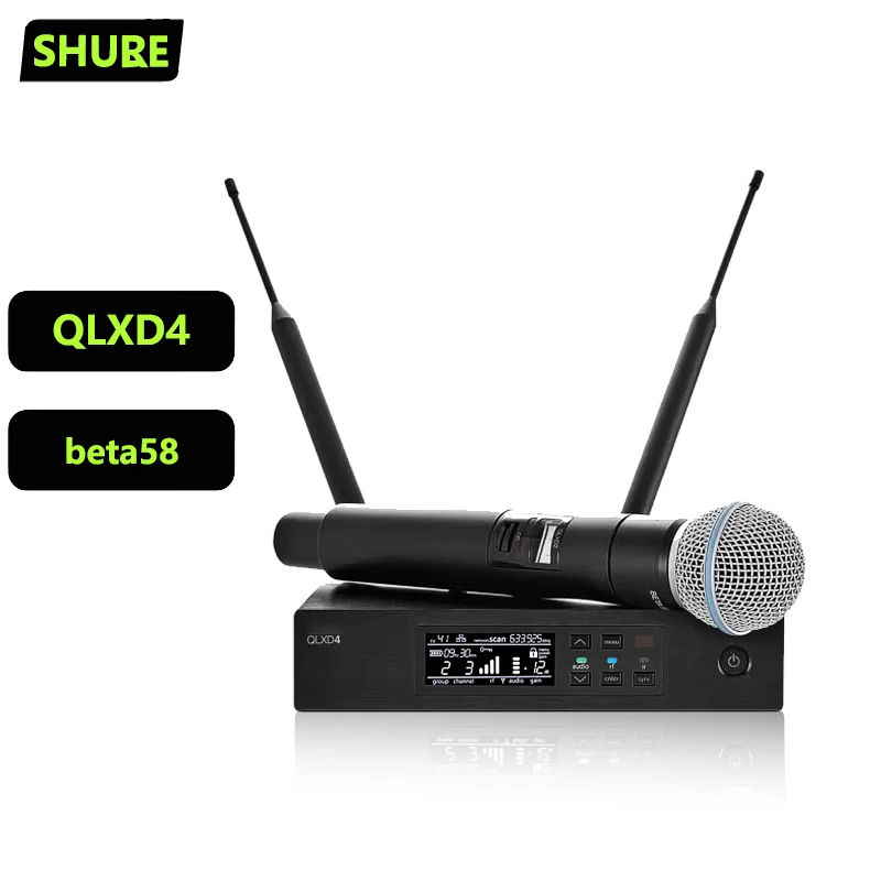 

Aj qlxd4-beta58 Высококачественная UHF профессиональная беспроводная микрофонная система, микрофон с петлей для вождения для большой концервечерние