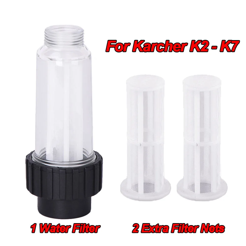 

High Pressure Washer Water Filter For Karcher K2 K3 K4 K5 K6 K7 G 3/4'' Water Filters With 2 Filter Cores For Lavor For Nilfisk