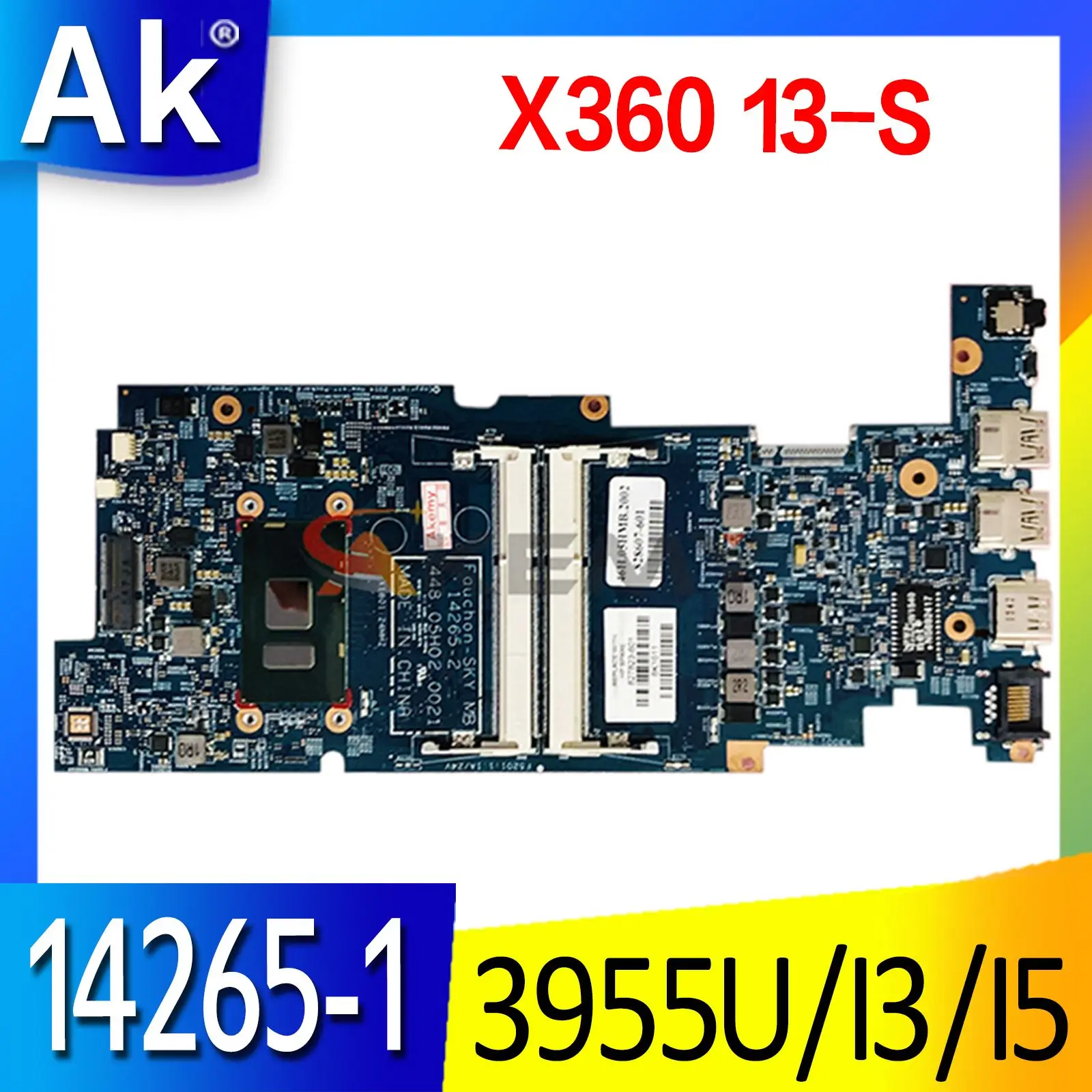 

Материнская плата для ноутбука HP PAVILION X360 13-S 13T-S, материнская плата 14265-1 с ЦП 3955U I3 I5