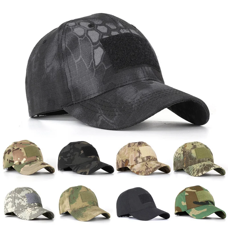 

Camouflage Hunting Tactical Caps Breathable Outdoor Hiking UV Protection Sun Hats Summer Sunshade Men's Baseball Caps Camo Cap