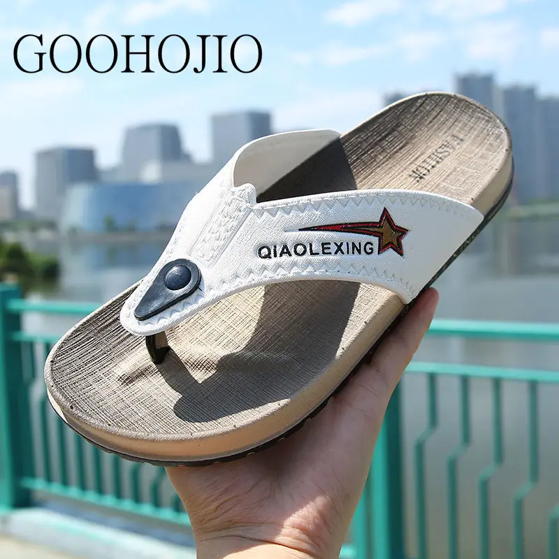 

Summer Men Slippers High Quality Outdoor Beach Sandals Male Non-slip Zapatos Hombre Casual Shoes Home Slippers Wear-resistant