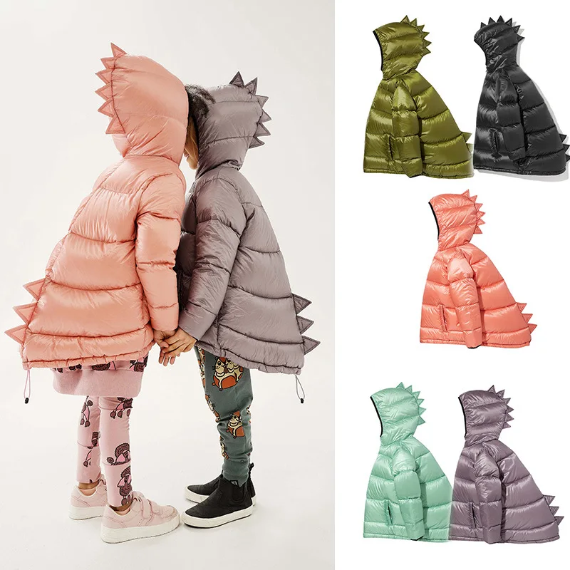 Children's Down Jacket 2022 Winter Warm White Duck Down Girls Jacket Korean Fashion Cartoon Boys Down Jacket Children's Clothing