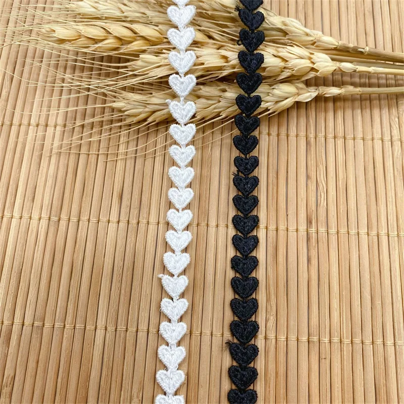 Узкая однотонная кружевная отделка венецианских сердец 19 ярдов для чокера