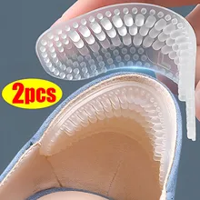 2PCS Silicone Heel Stickers Heels Grips for Women Men Anti Slip Heel Cushions Non-Slip Inserts Pads Foot Heel Care Protector 