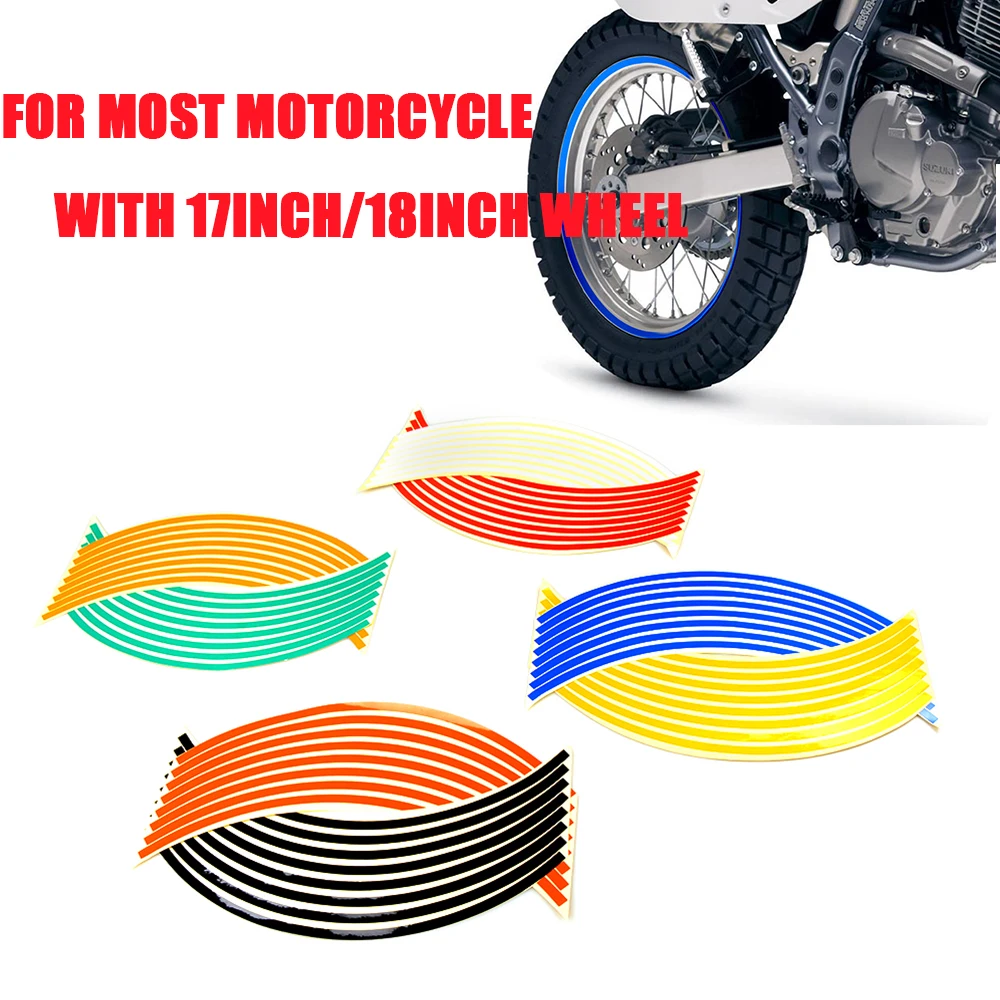 

for yamaha TMAX 500/530 XT660/X/R/Z YZF R25 R3 R15 YBR 125 XP500 MT-03 17/18inch wheel Strips Motorcycle Reflective Wheel Sticke