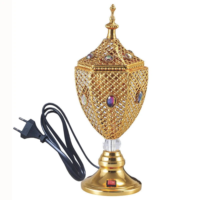 

YXY Exquisite Middle East Bakhoor Censer Plug-in Electric Metal Incense Burner for Home Decor Ornaments Islam Carbon Furnace