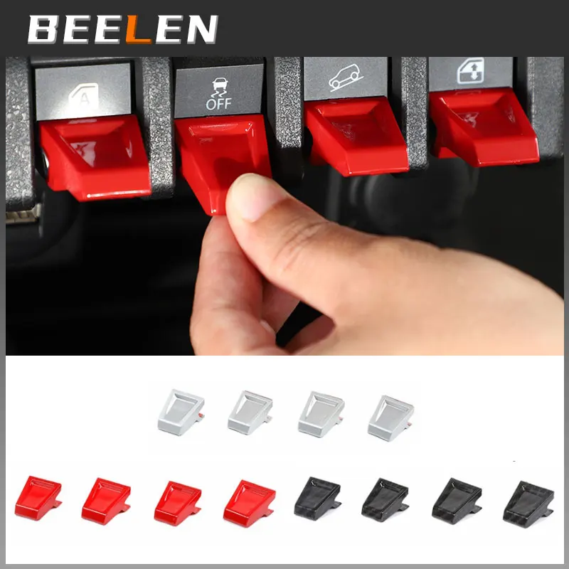 

Central control switch Car Window Lift Switch Button Decoration Cover Stickers For Suzuki Jimny JB64 JB74W 2019 Accessories