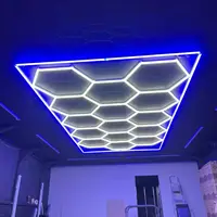 Colored Blue Out Frame Hexagonal Light for Auto Detailing Car Workshop Honeycomb Led Bar Light Office Exhibition Hall Decoration