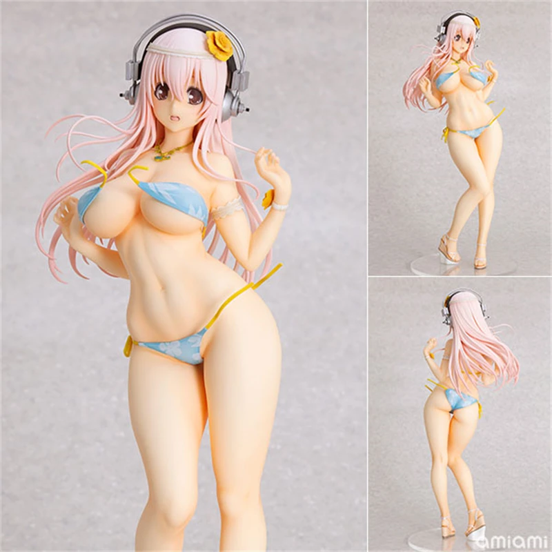 

Anime Super Sonico Summer Vacation Ver. 1/4.5 Complete PVC Action Figure Sexy Girls Statue Collection Model Toys Doll Gifts 35CM