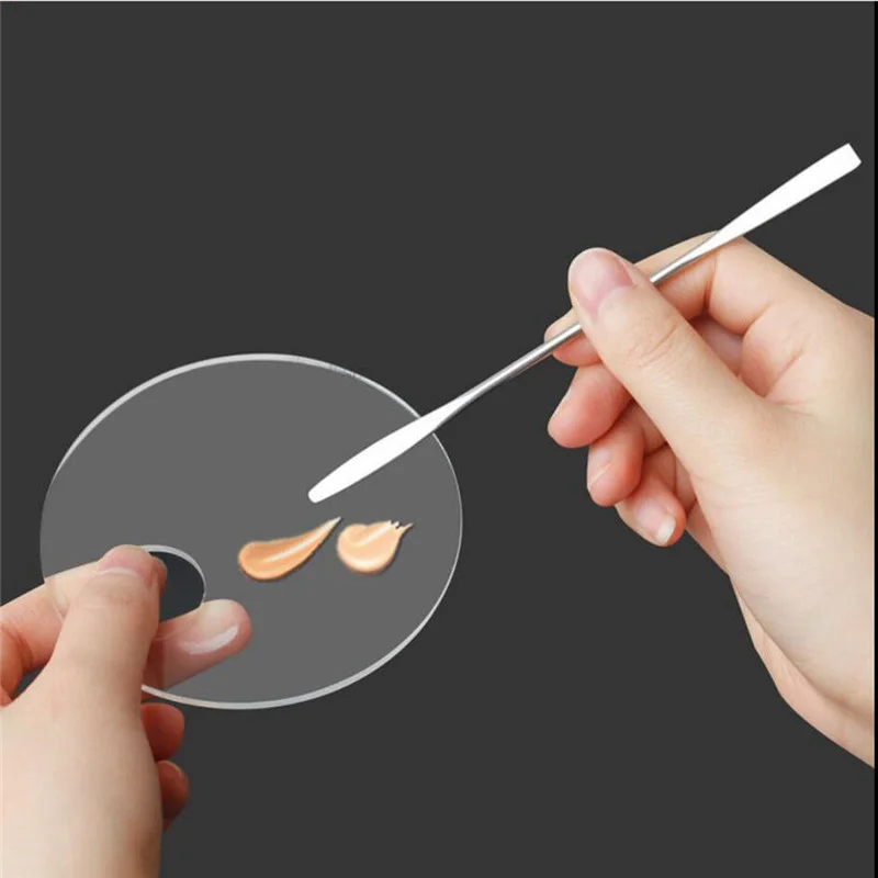 

Fashion New Acrylic Transparent Makeup Palette Painting Watercolor Gel Oil Mixer Makeup Artist Special Nail Color Palette