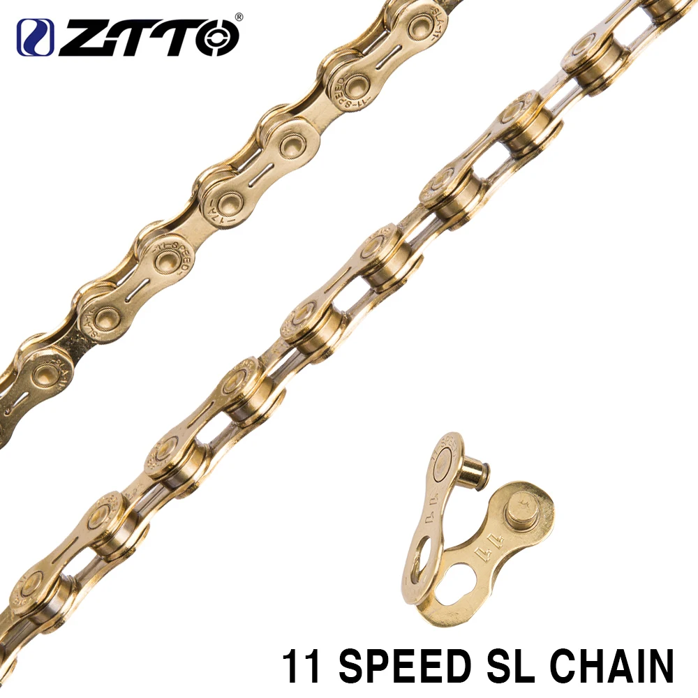 

ZTTO Bike Chain 11 speed SL Golden 11v 11s gold chain MTB Mountain Road Bike Durable for Bicycle Parts High Quality Hot