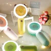 handheld portable fan usb rechargeable mini fan traveling and hiking hand fan strong wind pocket air cooler with led light