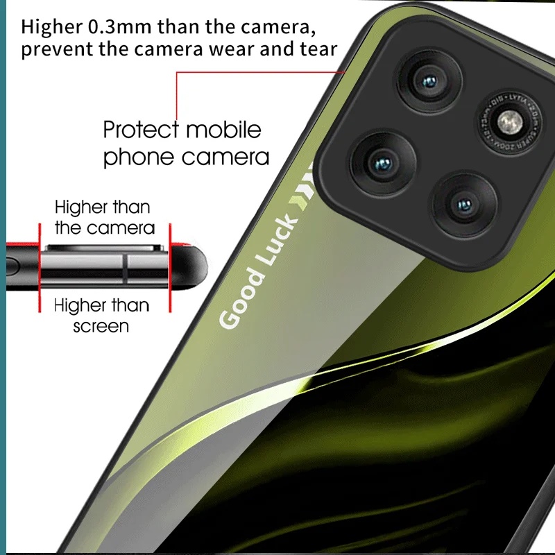 Фото Жесткий чехол из закаленного стекла для Motorola Moto Edge 60 Neo Pro Fusion, защитный чехол с градиентным цветом, задняя крышка, чехол-футляр №5