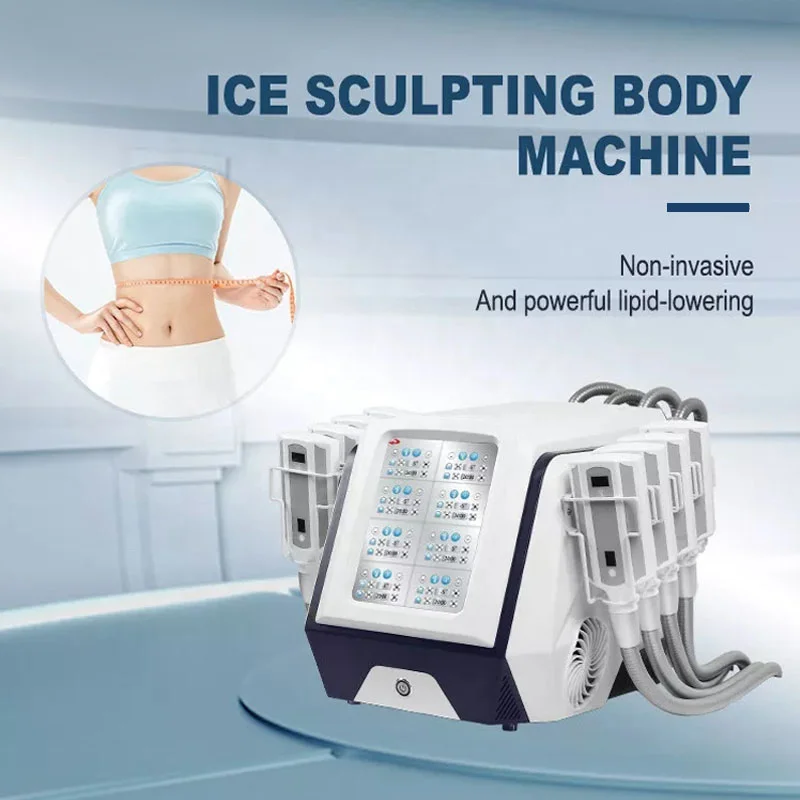 

Portable Ice Sculpture Machine 8 Board Cryo Slimming Machine Fat Reduction Cryotherapy Cellulite Removal Body Sculpting Machine