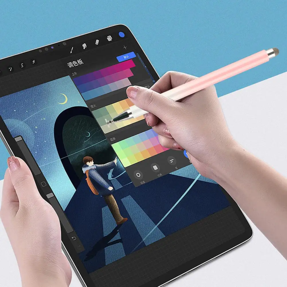 

Ручка для планшета для рисования, гладкий стилус для ПК, планшета, телефона, сенсорного экрана, Высокочувствительный металлический емкостный карандаш, школьные принадлежности