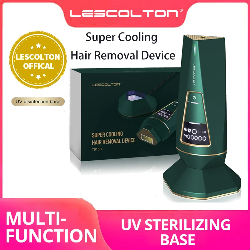 

Lescolton IPL Hair Removal UV Disinfection Base Cooling All in One Laser Epilator Depilation Machine Women Men at Home