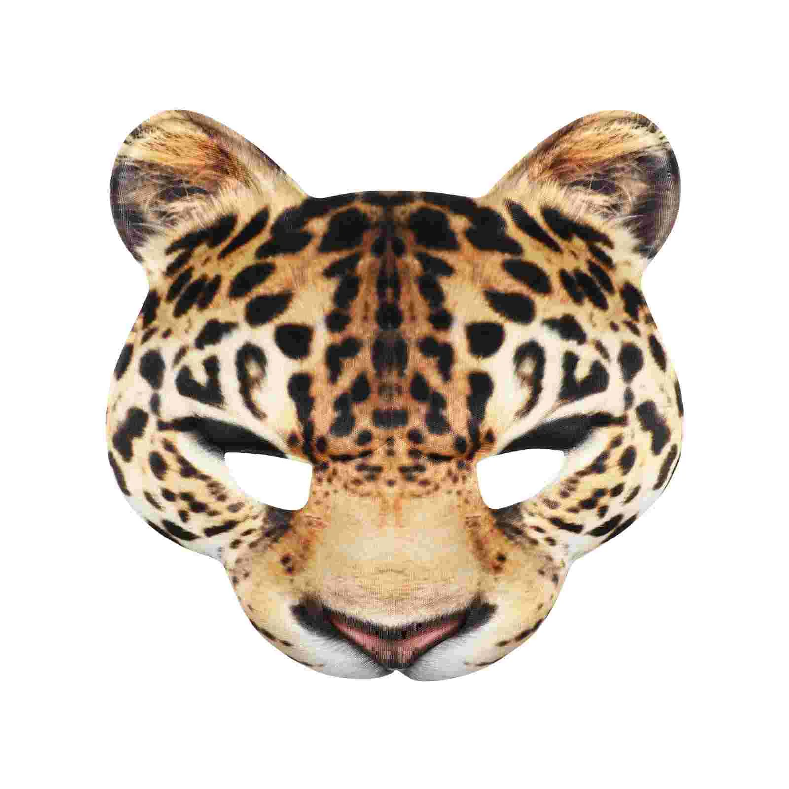 

1pc Halloween Leopard Cosplay Mask Masquerade Half Face Mask Animal Mask Fancy Dress Party Supplies
