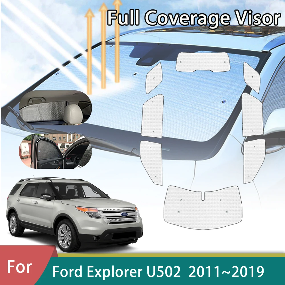 

Car Full Coverage Sunshades For Ford Explorer Classic U502 2011~2019 2012 Anti-UV Window Sun Visor Windshield Cover Accessories