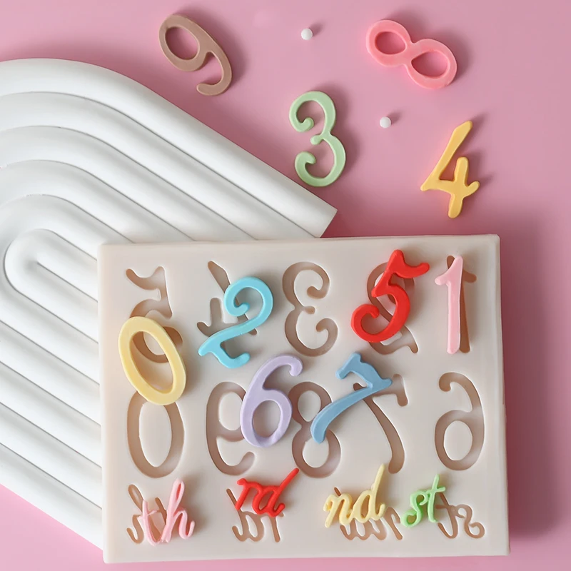 

Cakesmile 0-9 Number Fondant Birthday Cake Silicone Mold Decorating Cookies Pastry Biscuits Mold Digital Baking Tool