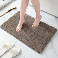 bath mat thickened fiber floor mat household bathroom door foot mat solid color simple bathroom mat absorbent non slip mat