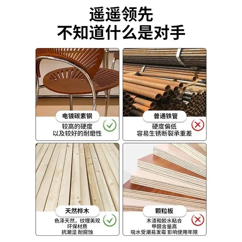 Скандинавский деревянный стул красный