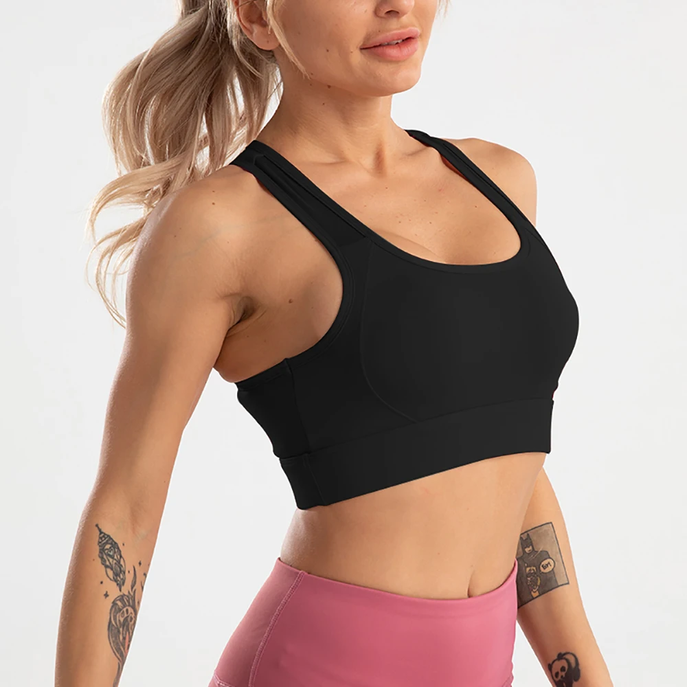

US Stock Ohsunny Women Yoga Bra Sexy Top Breathable Underwear Women Fitness Yoga Sports Bras Exercise Shockproof for Gym Running