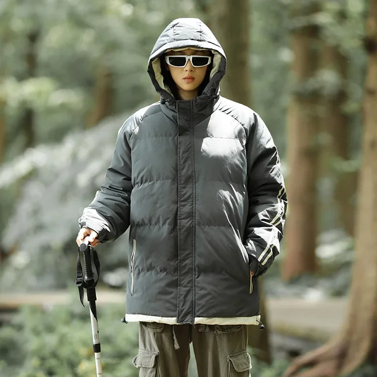 Мужское пуховое стеганое пальто зима 2023 новый стиль молодежная корейская модная