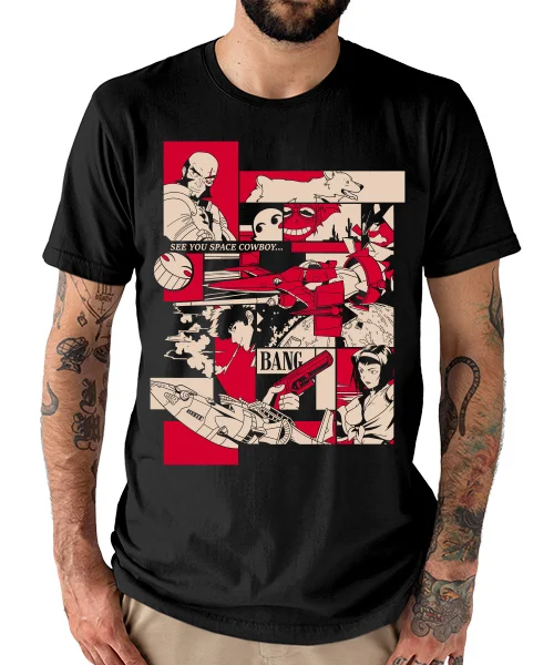 Футболка для аниме Space Cowboy Bebop Retro