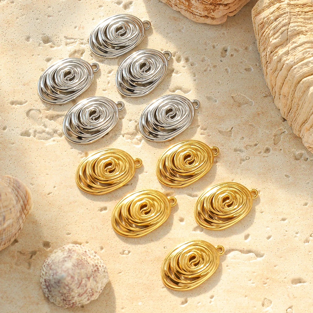 5 шт. Лидер продаж вихревой эллипс подвески для браслета сделай сам